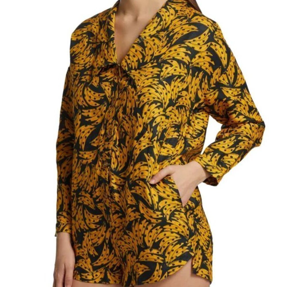 FARM Rio Yellow & Black Floral Print Romper Jumpsuit - Picture 6 of 9
